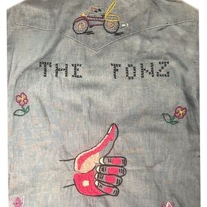 Lee Hand Embroidered Vintage Western Chambray Shirt
